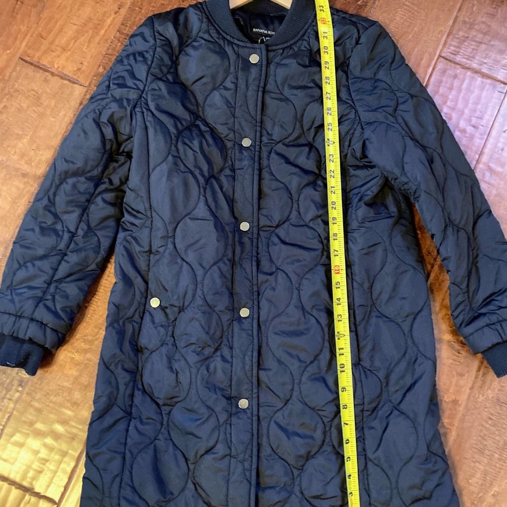 Black Long Banana Republic Coat Black